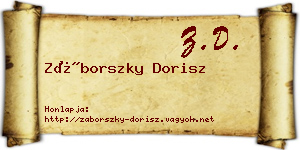 Záborszky Dorisz névjegykártya